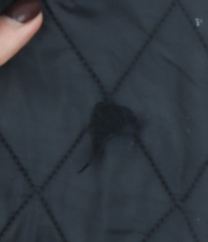 Barbour International Women's Black Quilted Mid-Length Jacket UK 8