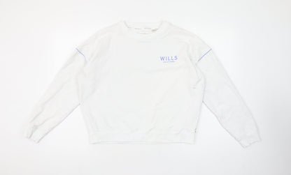 Womens UK Size 10 Jack Wills White Pullover Sweatshirt