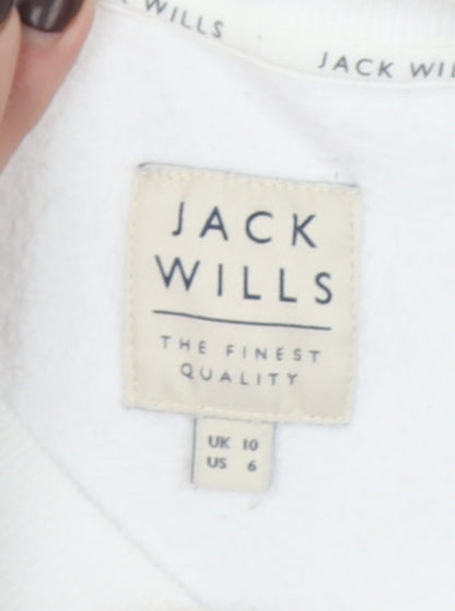 Womens UK Size 10 Jack Wills White Pullover Sweatshirt