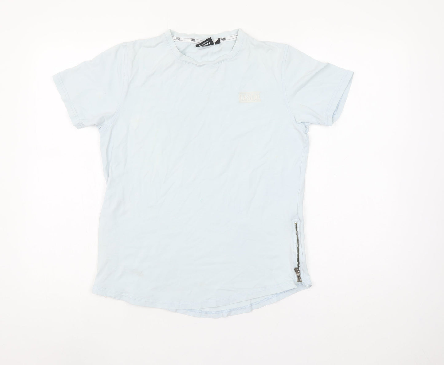 Rascal Boys Blue XL Short Sleeve Slim Fit Cotton Blend T-Shirt with Zip Detail