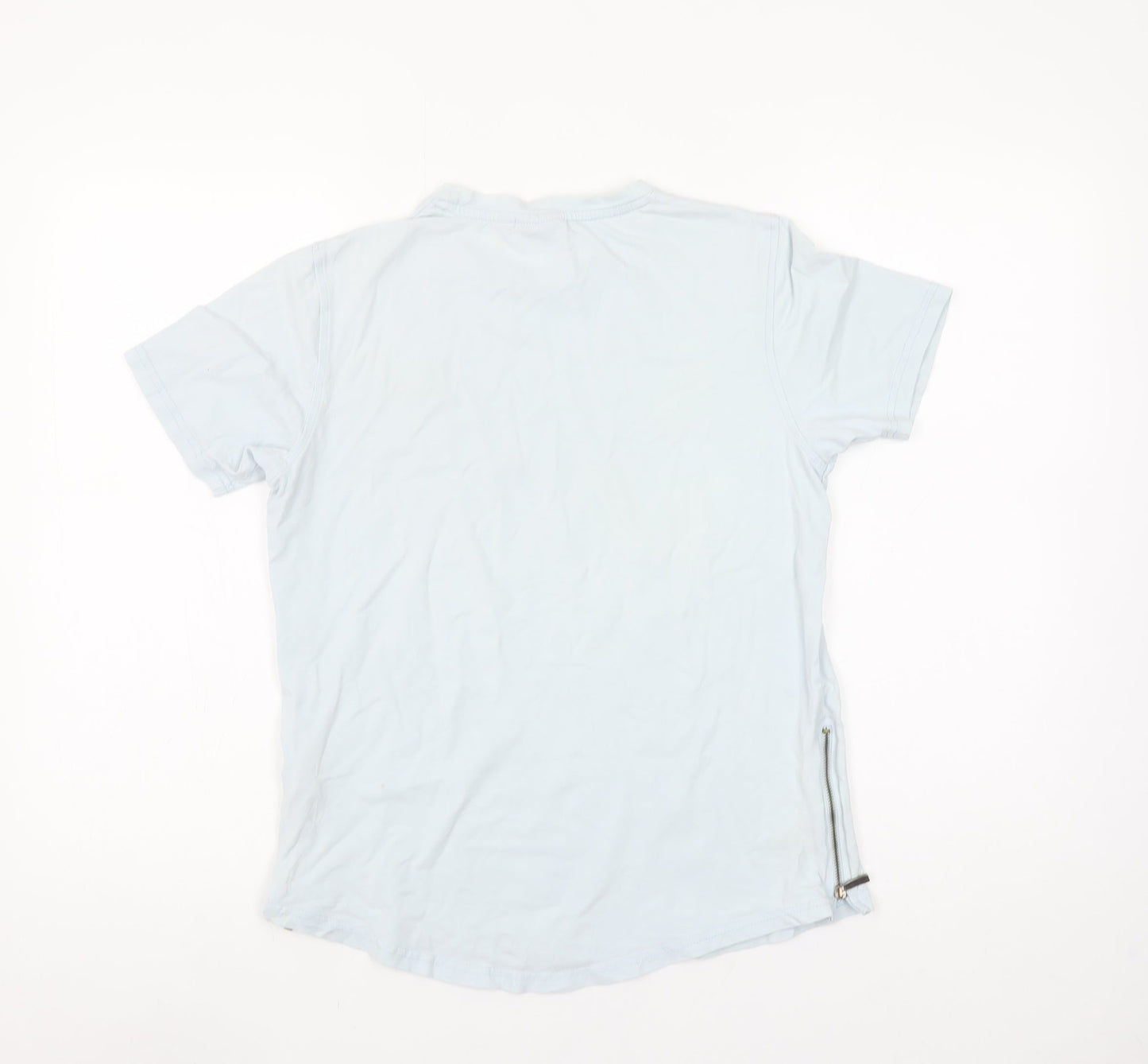 Rascal Boys Blue XL Short Sleeve Slim Fit Cotton Blend T-Shirt with Zip Detail