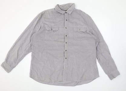 APT.9 Men’s Grey XL Slim Fit Long Sleeve Button-Up Shirt