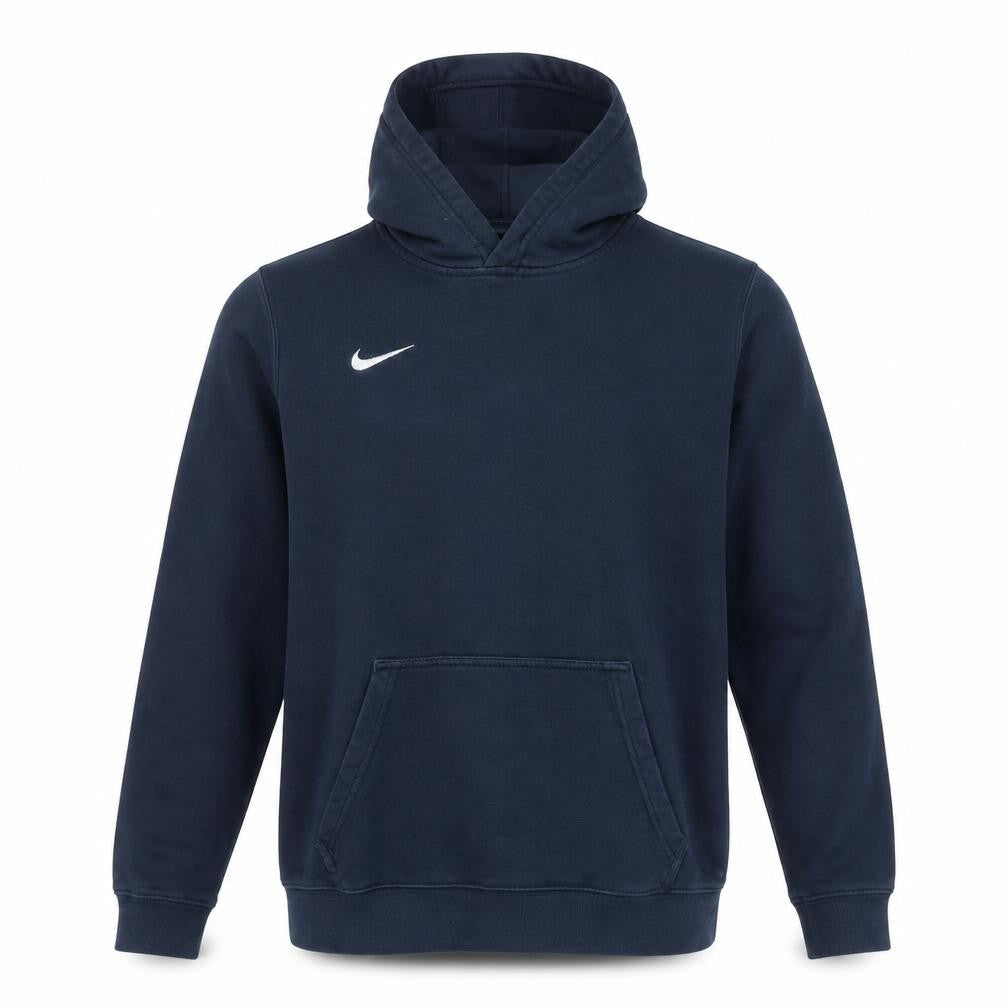 Front view of Nike Teens Blue XL Pullover Hoodie Fleece Sweatshirt