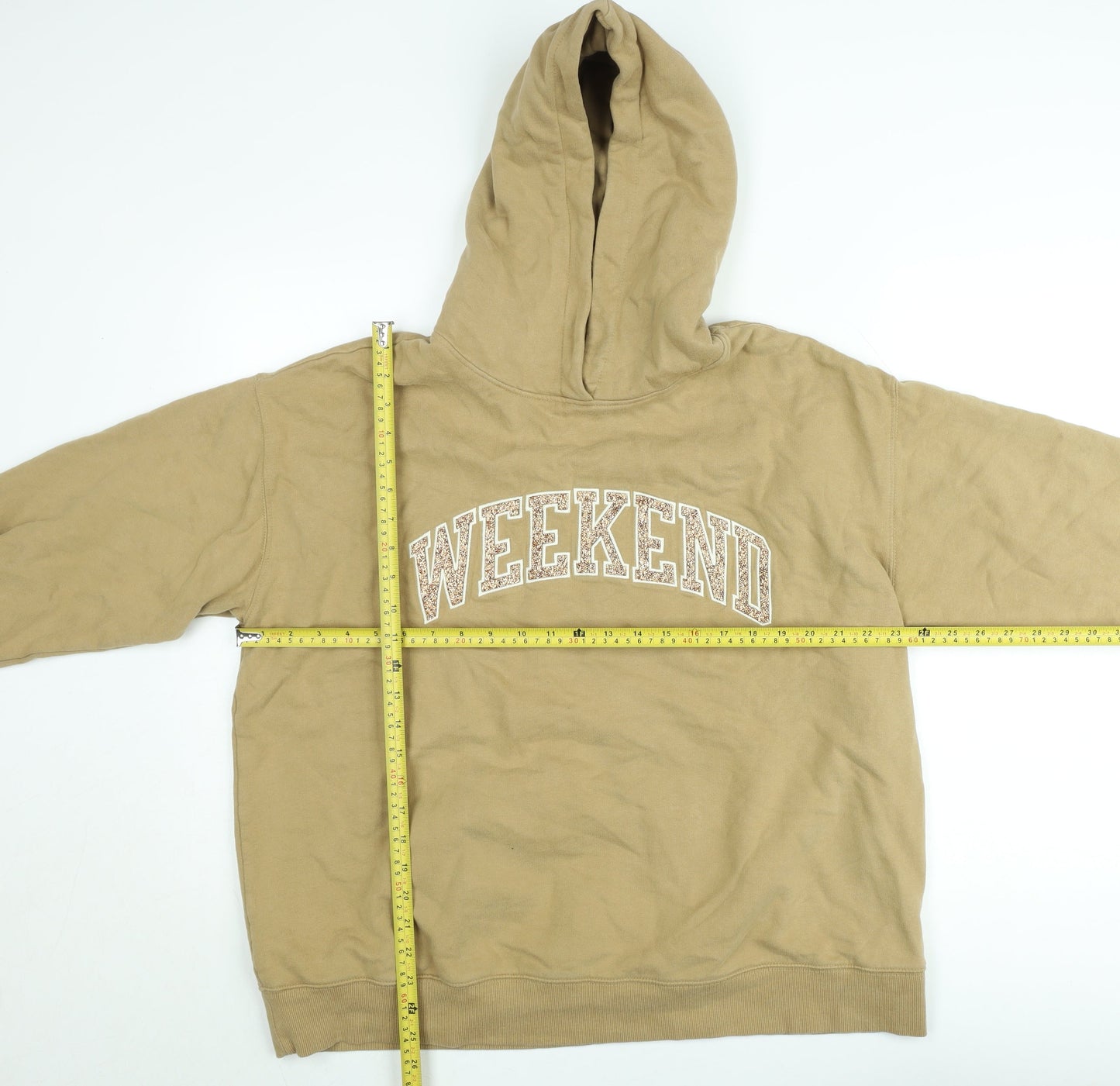 Marks and Spencer Women Beige 'Weekend' Pullover Hoodie Size L