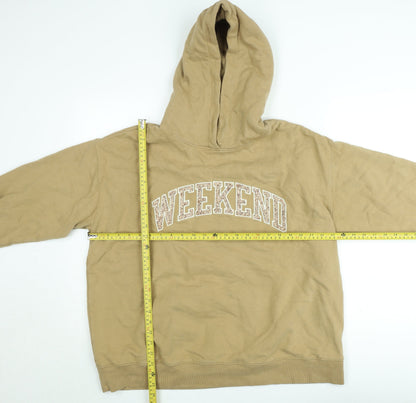 Marks and Spencer Women Beige 'Weekend' Pullover Hoodie Size L