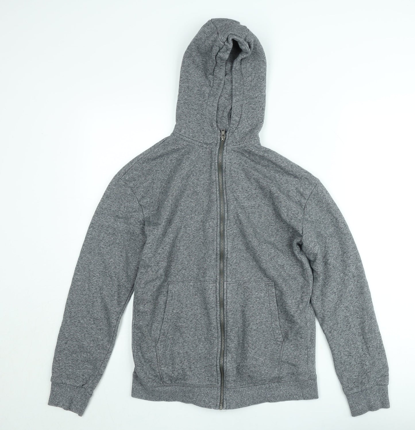Marks and Spencer Teens Grey Full Zip Hoodie Fleece Lined XS