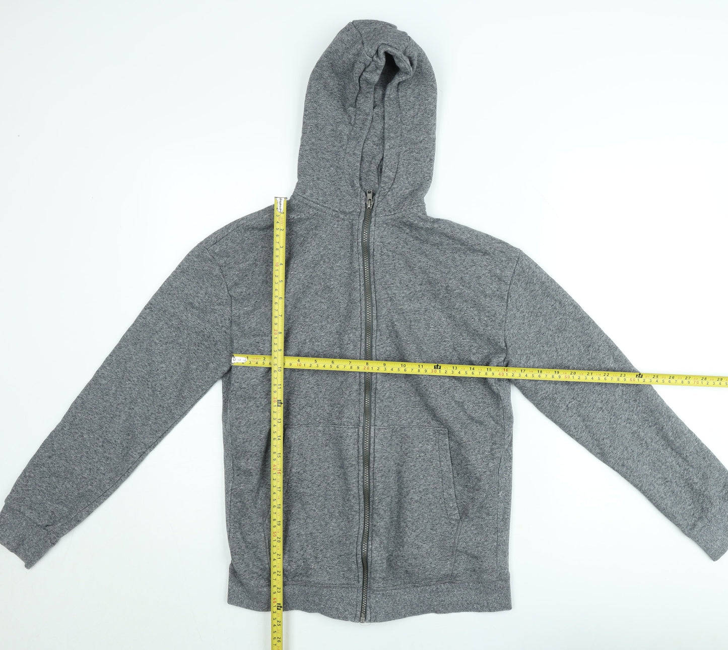 Marks and Spencer Teens Grey Full Zip Hoodie Fleece Lined XS