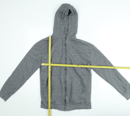 Marks and Spencer Teens Grey Full Zip Hoodie Fleece Lined XS