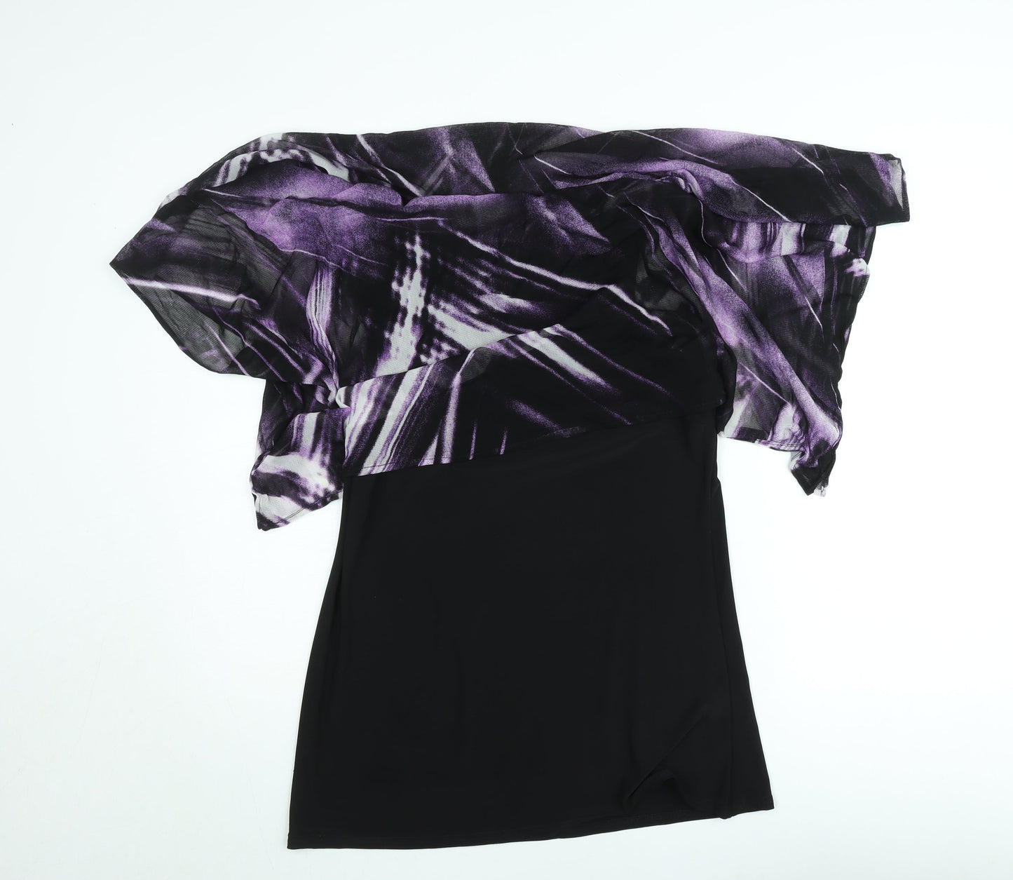 Anne Smith Women’s Black Off Shoulder Wrap Blouse Size 14