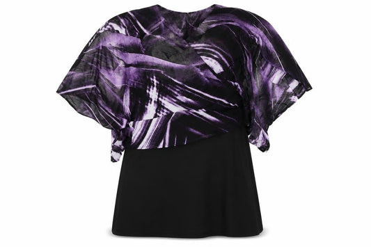 Anne Smith Women’s Black Off Shoulder Wrap Blouse Size 14