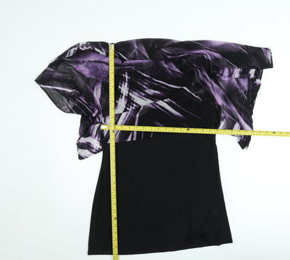 Anne Smith Women’s Black Off Shoulder Wrap Blouse Size 14