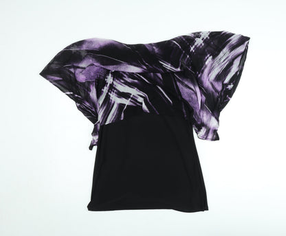 Anne Smith Women’s Black Off Shoulder Wrap Blouse Size 14