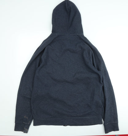 Mens UK Size L adidas Blue Full Zip Hoodie