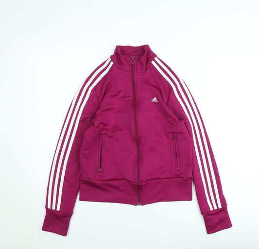 Adidas Women’s Pink Full Zip Sweatshirt Jacket Size 12 UK