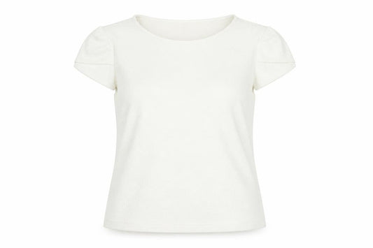 Dorothy Perkins Women’s Ivory Short Sleeve Stretch T-Shirt Size 14