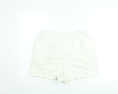 Ellesse Women Ivory Sweat Shorts UK 14 Casual Gym Style