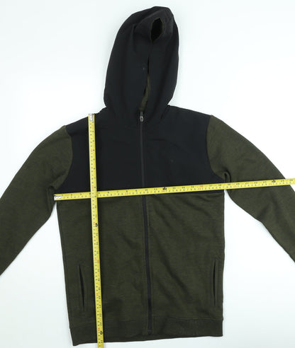 Marks and Spencer Teens Green Full Zip Hoodie Size 164 Hooded Sweatshirt
