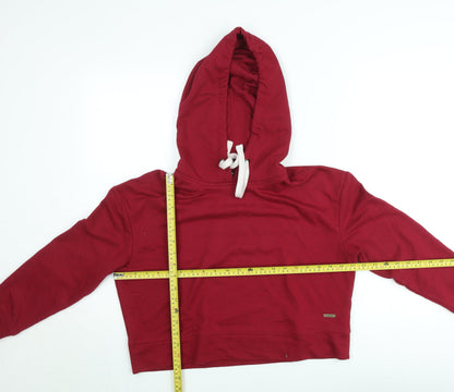 The Roadster Life Co. Women Red Cotton Blend Pullover Hoodie M