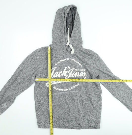 Mens UK Size M JACK & JONES Grey Pullover Hoodie