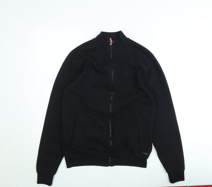 Guide London Men's Black Full Zip Knit Sweatshirt Size S