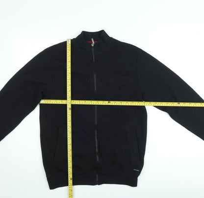 Guide London Men's Black Full Zip Knit Sweatshirt Size S