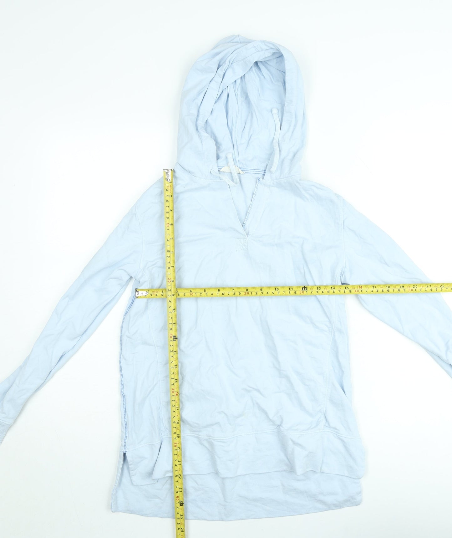White Stuff Women's Blue Cotton Pullover Hoodie UK 6
