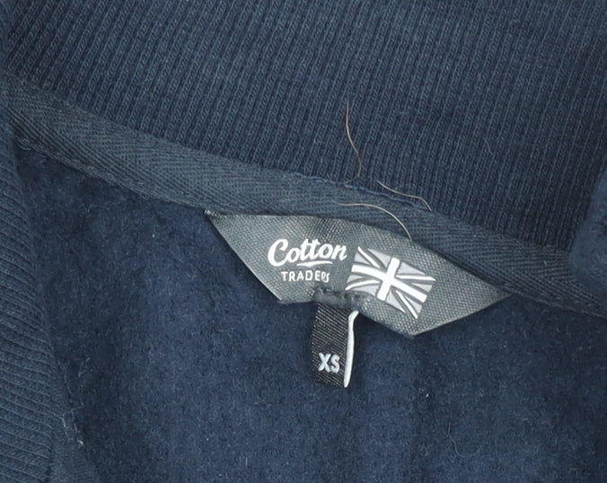 Cotton Traders Men’s Blue XS Half Zip Fleece Sweatshirt
