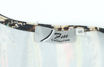 Fun Collection Women's Multicoloured V-Neck Long Sleeve Blouse Size S