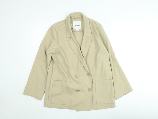 Womens UK Size S Monkl Beige Basic Jacket