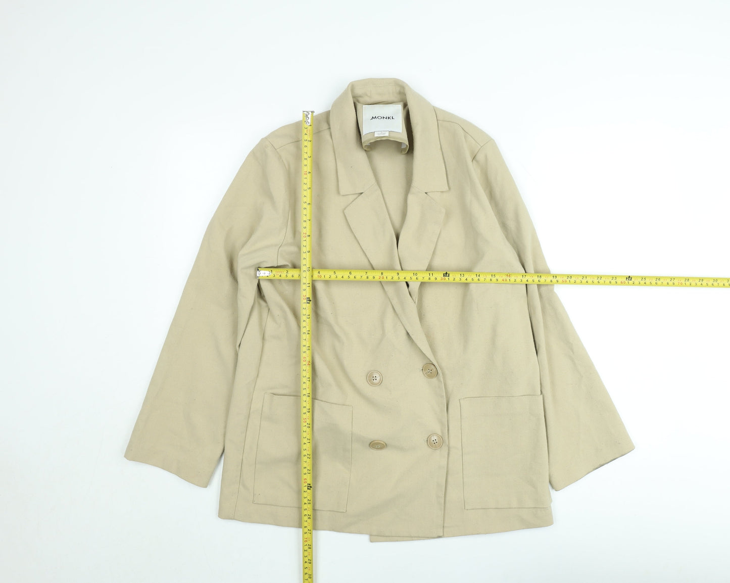 Womens UK Size S Monkl Beige Basic Jacket