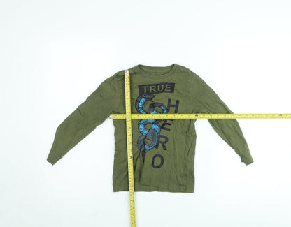 F&F Boys Green Long Sleeve Graphic Snake True Hero T-Shirt 6-7 Years