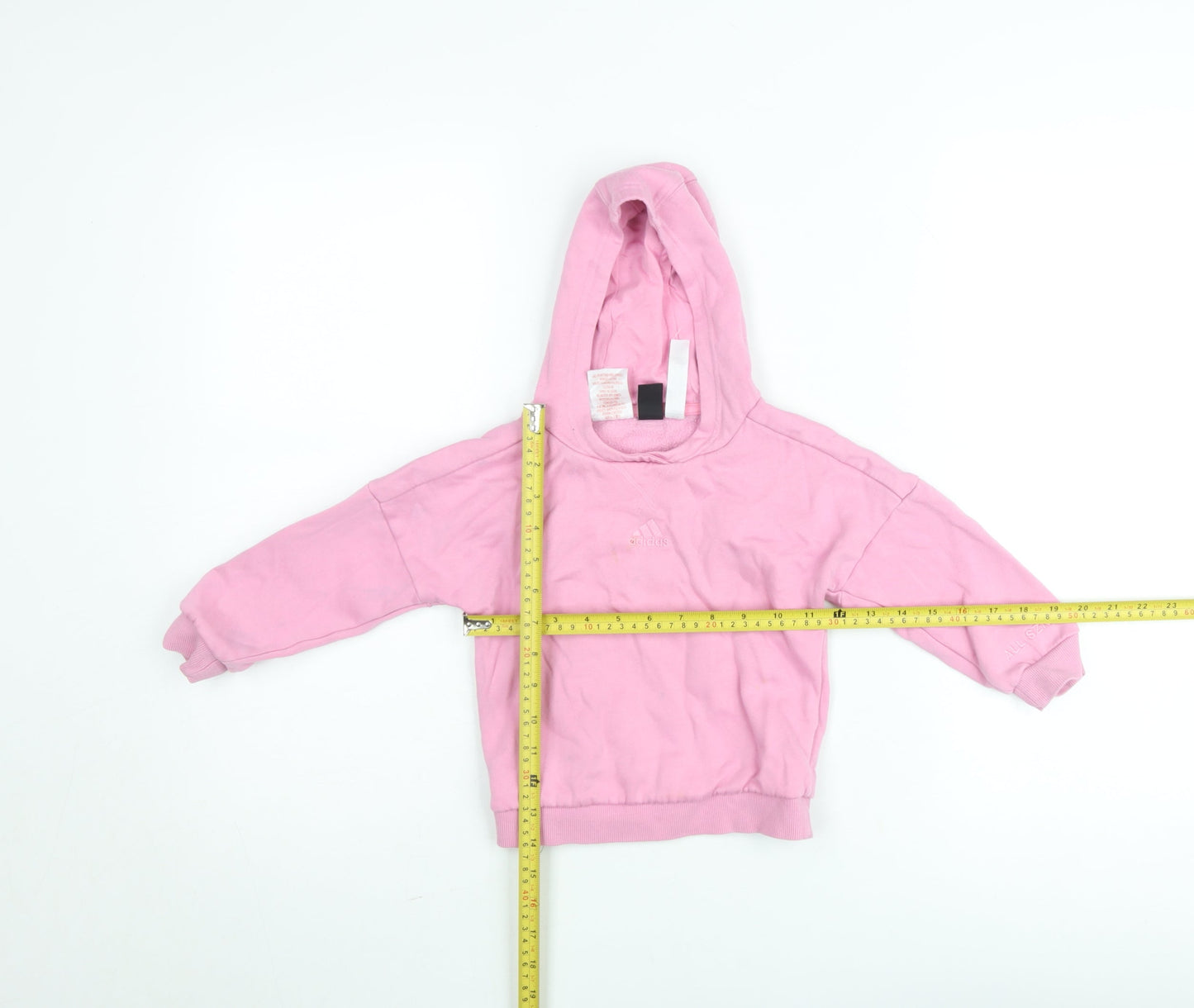 adidas Girls Pink 3 Years Pullover Fleece Hoodie
