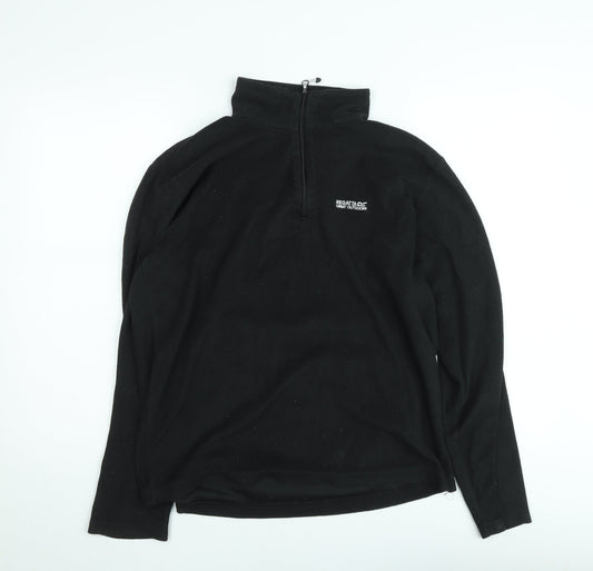 Mens UK Size L Regatta Black Henley Sweatshirt