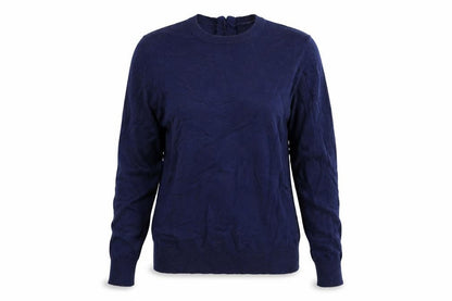 Savida Women's Blue Crew Neck Long Sleeve Pullover Jumper M