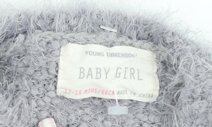 Young Dimension Girls Grey Koala Fluffy Pullover Jumper 12-18 Months