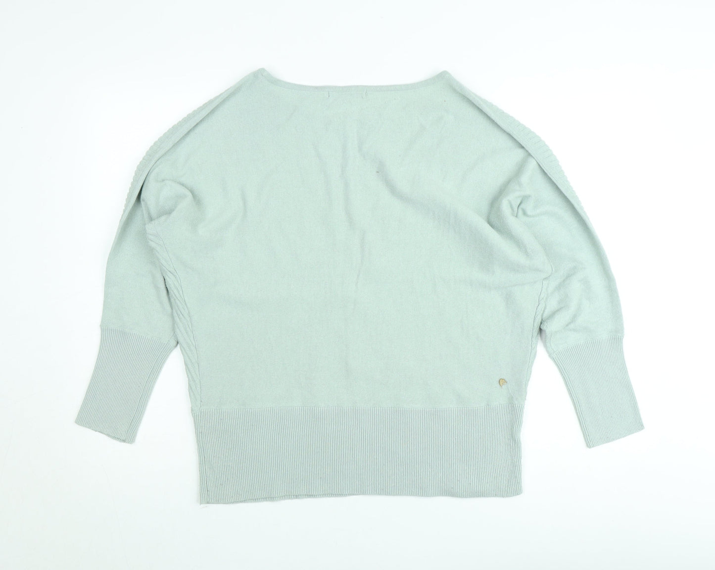 Dunnes Women Green Knit Long Sleeve Boat Neck Top Size L