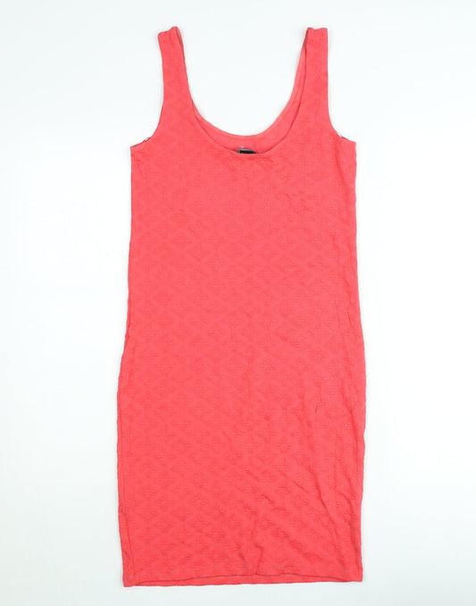 Atmosphere Women's Pink Bodycon Dress Size 12 Sleeveless Knit Scoop Neck
