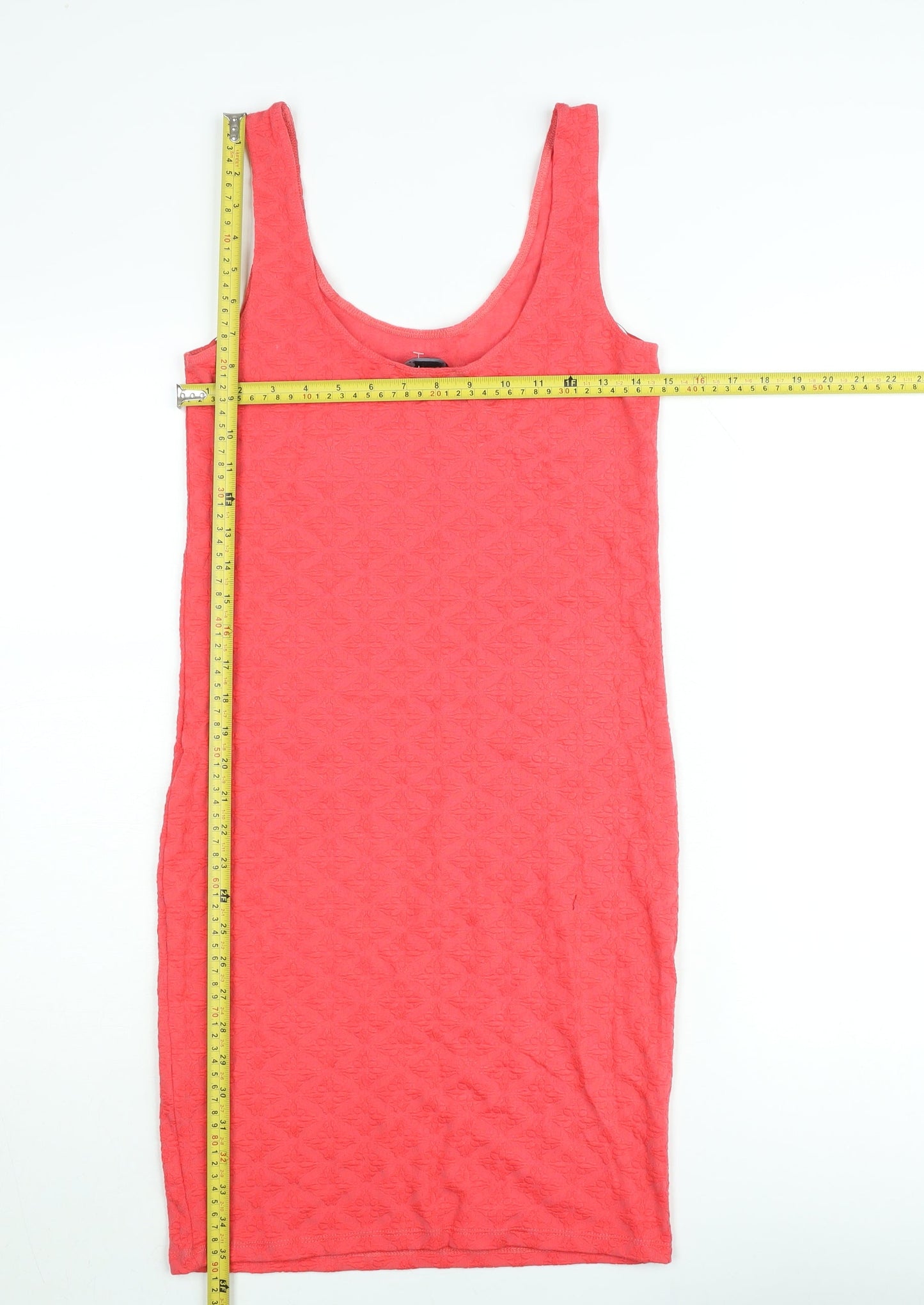 Atmosphere Women's Pink Bodycon Dress Size 12 Sleeveless Knit Scoop Neck