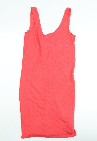 Atmosphere Women's Pink Bodycon Dress Size 12 Sleeveless Knit Scoop Neck