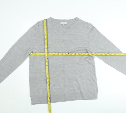 Bassini Men's Grey Acrylic Crew Neck Pullover Jumper XL