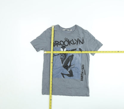 H&M Boys Grey Spider-Man T-Shirt 11-12 Years Marvel Graphic Cotton Top