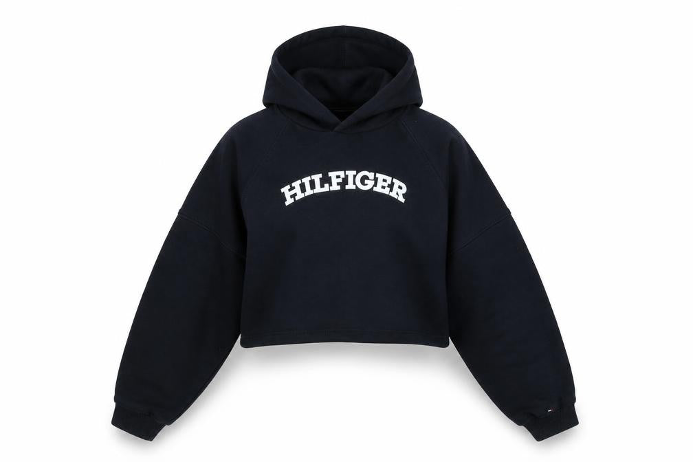 Girls UK Size 12 Years Tommy Hilfiger Black Pullover Hoodie