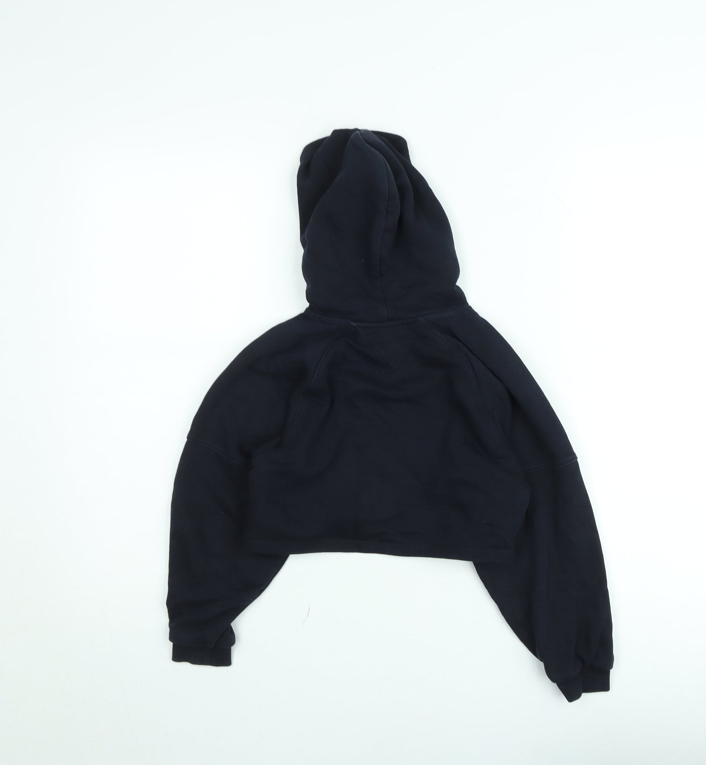 Tommy Hilfiger Girls Black Hoodie 12 Years Pullover Logo Sweatshirt