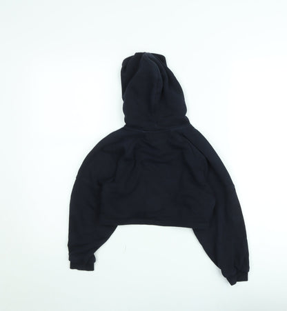 Tommy Hilfiger Girls Black Hoodie 12 Years Pullover Logo Sweatshirt