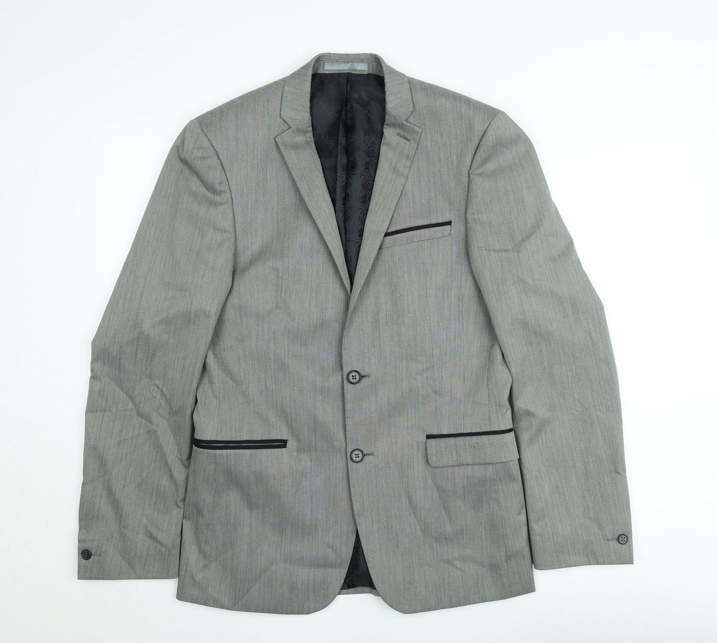 Mens UK Size 38 Red Herring Regular Grey Suit Jacket