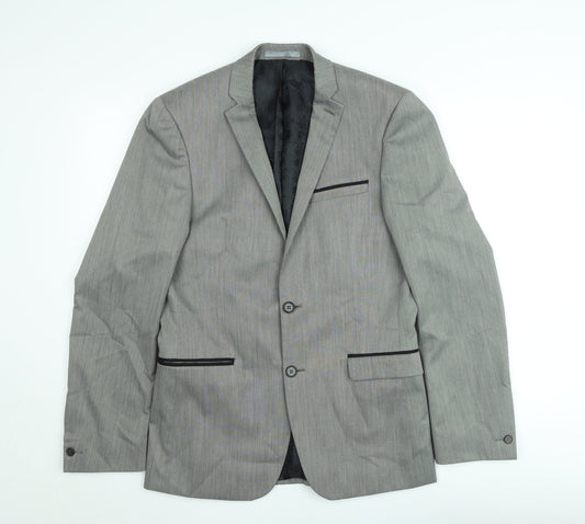 Mens UK Size 38 Red Herring Regular Grey Suit Jacket