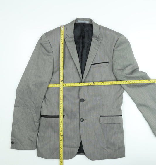 Mens UK Size 38 Red Herring Regular Grey Suit Jacket