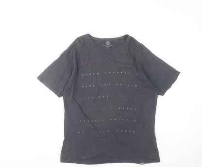 Smith & Jones Men's Black L Urban Graphic Print Cotton T-Shirt