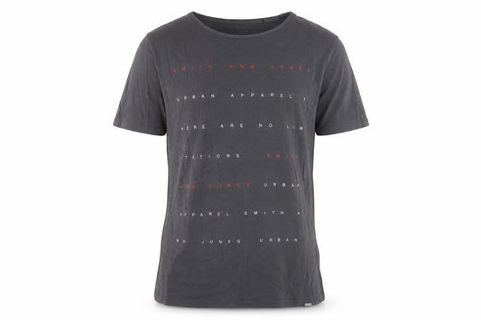 Smith & Jones Men's Black L Urban Graphic Print Cotton T-Shirt