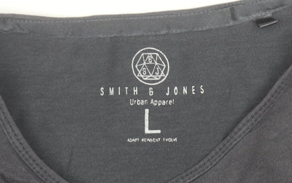 Smith & Jones Men's Black L Urban Graphic Print Cotton T-Shirt